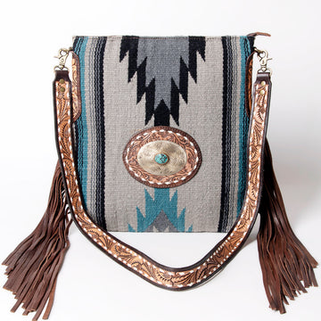 American Darling Large Crossbody Hand Tooled Saddle Blanket Genuine Leather Western Women Bag Handbag Purse | Cute